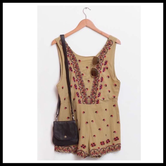 FREE PEOPLE BOHO ROMPER SLEEVELESS PLAYSUIT A2C - Picture 8 of 14